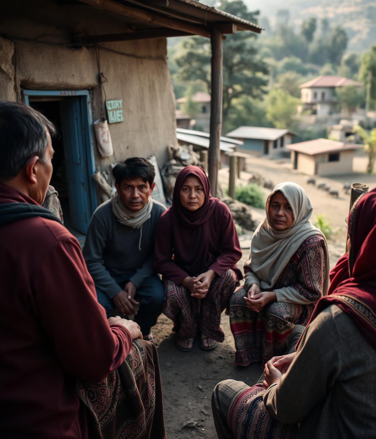 Cooperative members meeting in a Nepali village